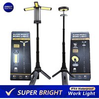 6000mAh LED Work Light, Cordless COB Dimmable Light with Telescopic Stand Ideal for Outdoor Camping Work Rechargeable via Type-C