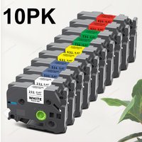 2/10PK TZe231 Compatible for Brother TZe-231 12mm Laminated Label Tape TZe631 TZe131 for Brother P-touch PTH110 Label Printer