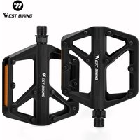 AliExpress West Biking WEST BIKING Nylon Bicycle Pedals Mountain Road Bike Pedal DU Bearing Multicolor Widen Lightweight MTB Pedal Cycling Accessories