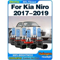 300W Halogen Headlight 30000LM High Low Beam Car Light Bulbs 12V Fog Lamps 6000K Super White For Kia Niro 2017 2018 2019
