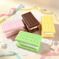 Sandwich Biscuit Squishies, Soft Slow Rebound Fidget Squeeze Toy for Students & Office Workers
