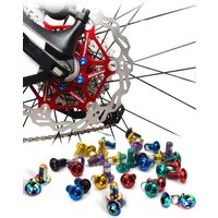 AliExpress GEETHA 12Pcs M5x9mm T25 Plating Titanium Colorful Non-Slip Bicycle Disc Brake Screws MTB Bike Cycling Accessory