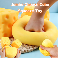Extra Large Cheese Squishy Fidget Toy Slow Rebound Shapeable ASMR Sensory Anti-Stress Decompression Festival Gift