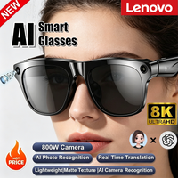 Lenovo 8KHD AI Camera Translation Glasses 1200MP Photochromic Smart Glasses Bluetooth Calling Photo Video ChatGPT Music for Men