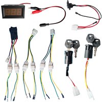 Children's electric ride on toys car charging port, battery cable, motor cable, lock switch, conversion cable, voltmeter parts