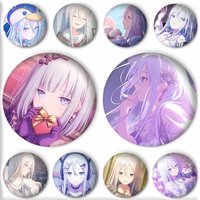 Yoisaki Kanade Cartoon Style Badge Brooches On Backpack Decoration Round Enamel Pins For Accessorys