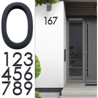 4inch/10cm 3D Black For Home Mailbox Hotel Address Self-Adhesive 0 To 9 Number Plate Sign Door Label Numeral Tag