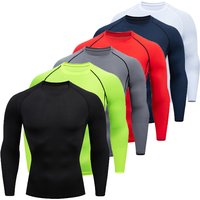 Hommes entraînement à manches longues t-shirt printemps automne gymnase course Sport hommes T-shirts Fitness vêtements de Sport en plein air hauts pour hommes vêtements