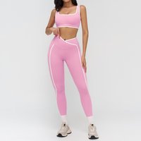2 Pieces Yoga Set Workout Outfits Fitness Sportswear Gym Tracksuit High Waist Leggings Sports Bra Athletic Wear Women Clothes