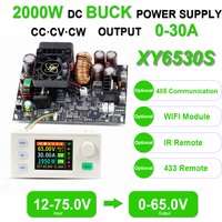 XY6530S 2000W 30A DC Buck Power Supply CNC CV CC CW Adjustable Stabilized Converter Module MPPT Solar Charging True Colour LCD