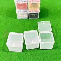 Plastic Billiard Chalk Powder Storage Box Transparent Moisture-Proof Billiard Chalk Storage Decor Single Two Box Powder Storage