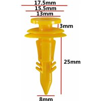 20Pcs For 8MM Hole Car Door Interior Panel Trim Retainer Clips Auto Door Panel Clip For Chrysler For Jeep 6502991 D72