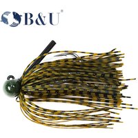 B&U 3/8oz 1/2oz Rubber Jig weedless jig Bass jig Chatter bait fishing lure chatterbait Wobbler For Bass Fishing Tackle