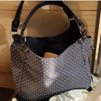 Korean Style Polka Dot Shoulder Bag For Women Large-capacity Tote Bags Retro Versatile Student Handbag Travel Commuter Storage