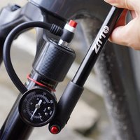 Bike Shock Pump with Pressure Gauge 0-300PSI/20BAR High Pressure Air Pump Schrader Valve for Front Fork & Rear Suspension