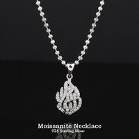 Full Moissanite Necklaces For Women Men 925 Sterling Silver Lab Diamond Pendant Chain Wedding Party 18K Gold Plated Fine Jewelry