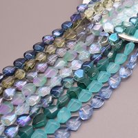 12x15mm Shiny Colorful Random Irregular Shape Glass Beads Loose Spacer Bead For Jewelry Making DIY Bracelet Necklace