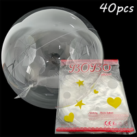 40pcs 8/10/12/16/18/20/24/36inch Clear Bubble Balloons Large Bobo Balloon for Birthday Wedding party Decorations