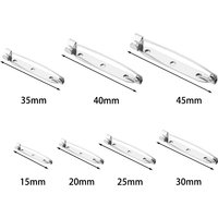 30-50pcs/lot 15 20 25 30 35 40 45mm Metal Brooch Clip Base Pins Safety Pins Brooch Settings Blank Base For DIY Jewelry Making