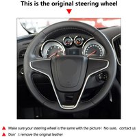 Car Steering Wheel Cover For Vauxhall Opel Insignia (CT) A 2013-2017 Buick Regal GS 2014-2017 Perforated Leather Cover Trim