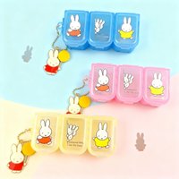 Miffy Cute Kawaii Cartoon Rabbit Print Medicine Classification Box Mini Portable Pendant Jewelry Storage Box Gift for Girl