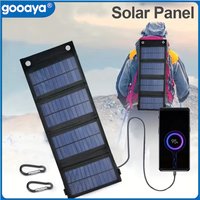 4 Fold USB Foldable Solar Panel Folding Solar Panels For Travel Mobile Phone Charging Bank Flashlight Fan Mobile Phone Bag