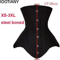 Women Underbust Corset Top Steel Bones Slimming Gothic Bustier Tops Waist Trainer Cincher Belts Black Outfits Steampunk Corset
