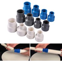 3Pcs PVC Reducer Water Supply Accessories 20/25/32/40mm Different Inner Diameter Straight Reducing Connector White/Blue/Grey