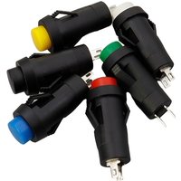 10PCS DS-211 Small-Scale Card Buckle Self Locking Round Power Button Switch Hole 10mm 2Pin 1.5/3A 250VAC Multiple Colors ON-OFF