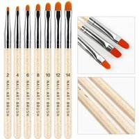 Misscheering 7pcs/set Transparent Nail Phototherapy Pen Acrylic Nail Brush for Nails Design Gel Brush for Nails