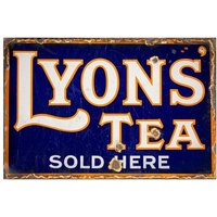Lyons Tea Vintage Retro Metal Wall Plaque Art Antique Advertisement Sign