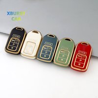 2/3/4/5 Buttons Smart Remote Shell Fob for Honda Accord Civic CR-V Hrv Pilot Ridgeline TPU Car Key Case Cover Keyless
