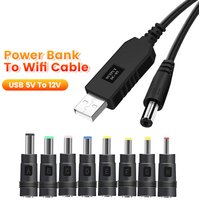 5V To 12V USB to DC Power Cable With 8 Adapters Boost Converter USB to DC Jack Charging Cable for Wifi Router Mini Fan Speaker