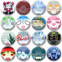 Game P-Phighting Button Pins Subspace Medkit Sword Rocket Cartoon Round Badge Clothes Hat Backpack Brooches Accessories Gifts
