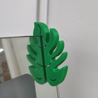 Monstera Bathroom Hooks Punch-free Glass Door Hook Tropical Leaf Design for Bathroom Decor Cute Hanger Suitable for 8mm Glass