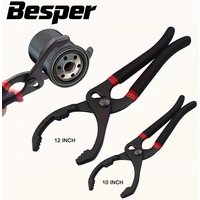Besper Car Adjustable Oil Filter Pliers 10/12 Inch Wrench Engine Filters Truck Repair Tool for Easy Removal