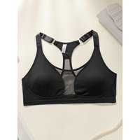 Mesh Fabric Vest-Style Bra Wireless Seamless Underwear for Women Comfortable Breathable Sports Bra Fitness Gym Workout TopYS3565