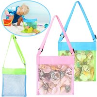 Large Mesh Beach Bag Children Sand Away Storage Bag for Swimming Beach Toys, Shells, Clothes & Towels Kids Bath Toys Storage Bag