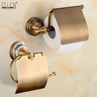 Badezimmer-Taschentuchhalter/Toilettenpapierhalter, antikes Messing, wandmontierter Toilettenpapierhalter, Toilettenpapier-Taschentuchhalter, Regal ELF86