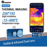 TOOLTOP T7PRO 256*192 Android Mobiles Wärmebildgerät mit Sichtlicht-Fusion 25Hz Wärmebildkamera zur Leckageinspektion von Rohrleitungen