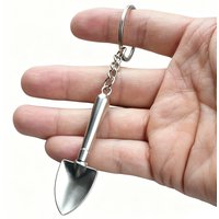 Novelty Mini Shovel Pendant, Fun Keychain Tiny Spade Key Ring for Gardening Lovers for Car Keys & Backpacks
