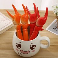 kawai New Style Personalized Creative Crab Claw Pen Fun Crab Clip Neutral Pen Press Type Ballpoint Pen lovely