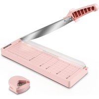 12-inch Guillotine Paper Cutter - with corner rounder, 8-sheet capacity, safety guard and blade locking device.