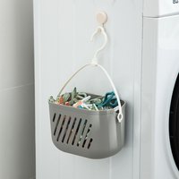 Plastic Hanging Basket Storage Bin Hanging Shower Caddy Organizer Basket with Hook for Pantry Bathroom Dorm Room