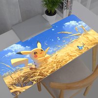 Extra Large Gaming Mouse Pad Pokemon Pikachu Computer Gamer Laptop Keyboard Carpet Mouse Mat Non-Slip Rubber Table Rug