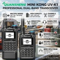 Walkie Talkie For Emergency Rescue Quansheng Uv-K1 Mini 5W Am/Fm Air Band Two Way Radio With Type-C Noaa Camping Staff Member