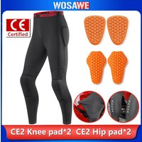 WOSAWE Summer CE1/2 Protective Motorcycle Racing Pants Men's Motocross Off-Road Pants Black Mountain Bike Cycling Moto Pants