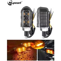 AliExpress 2pcs 8mm Motorcycle Mini LED Turn Signal Lights Amber Flowing Directional Signal Lamp Intermitentes Moto For Street Dirt Bike