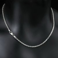 Hip Hop Men 925 Sterling Silver Twist Chain Necklace Spring Buckle Basic Necklace Simple Jewelry Fashion Women Accessories