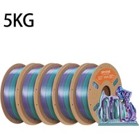 ERYONE 5KG Hyper Speed Quadruple Color Silk PLA Filament 3D Printer,Hyper Speed Coextrusion Filament PLA Shiny